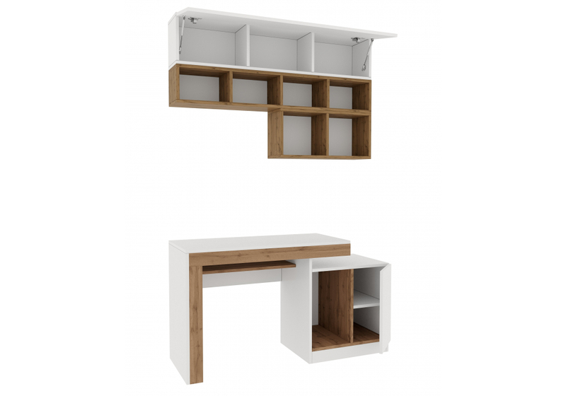 Корпусная мебель, Модена комплектация 4 белый / дуб вотан