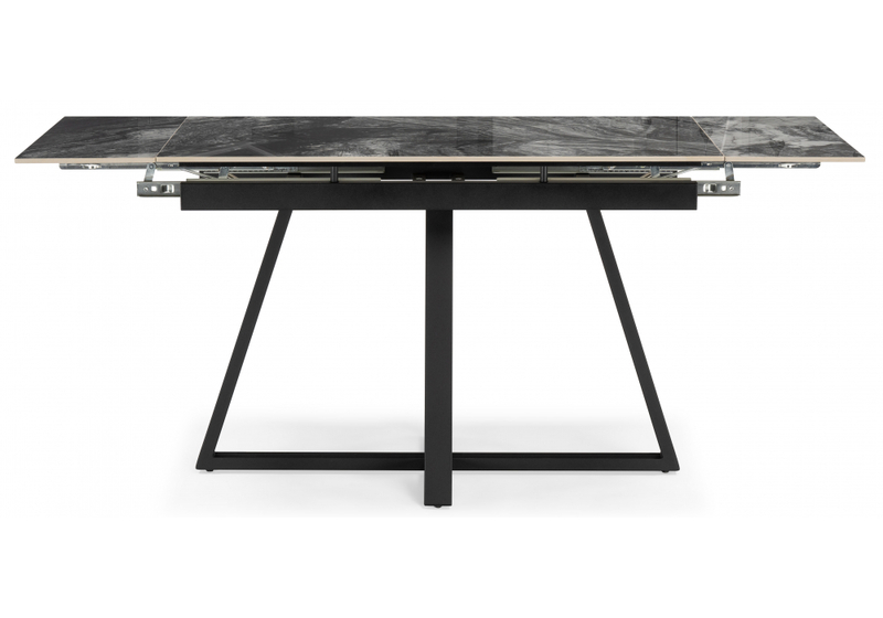 Керамический стол, Силлем 120(180)х80 риальто серый темный / черный