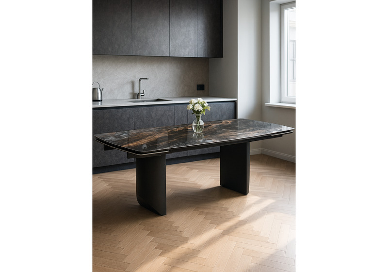 Керамический стол, Маре 200(260)х100х77 neodom titanium lawa nero / черный