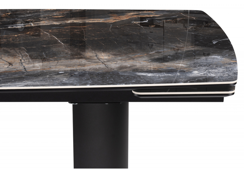 Керамический стол, Маре 200(260)х100х77 neodom titanium lawa nero / черный