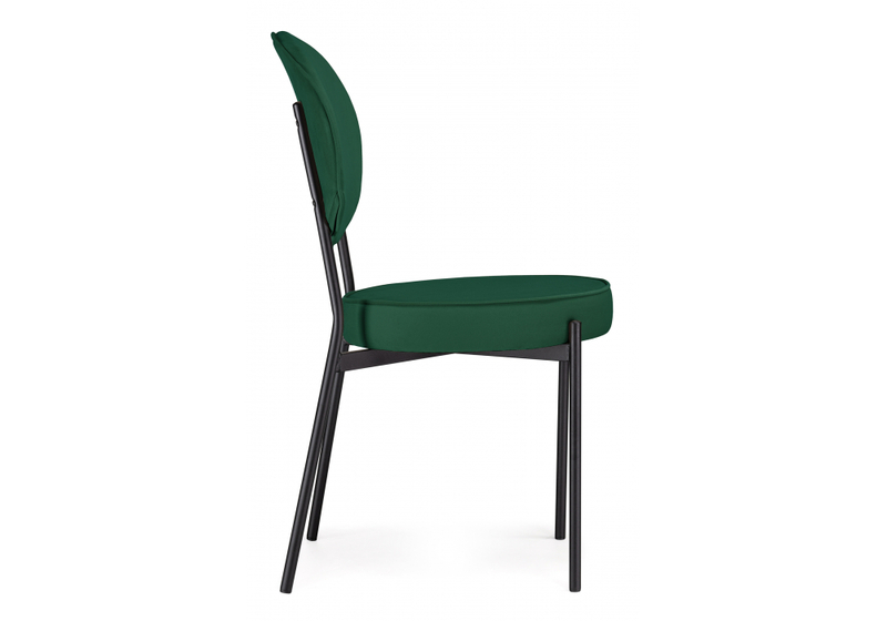 Стул на металлокаркасе, Ройс зеленый / черный