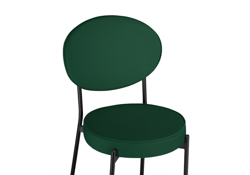 Стул на металлокаркасе, Ройс зеленый / черный