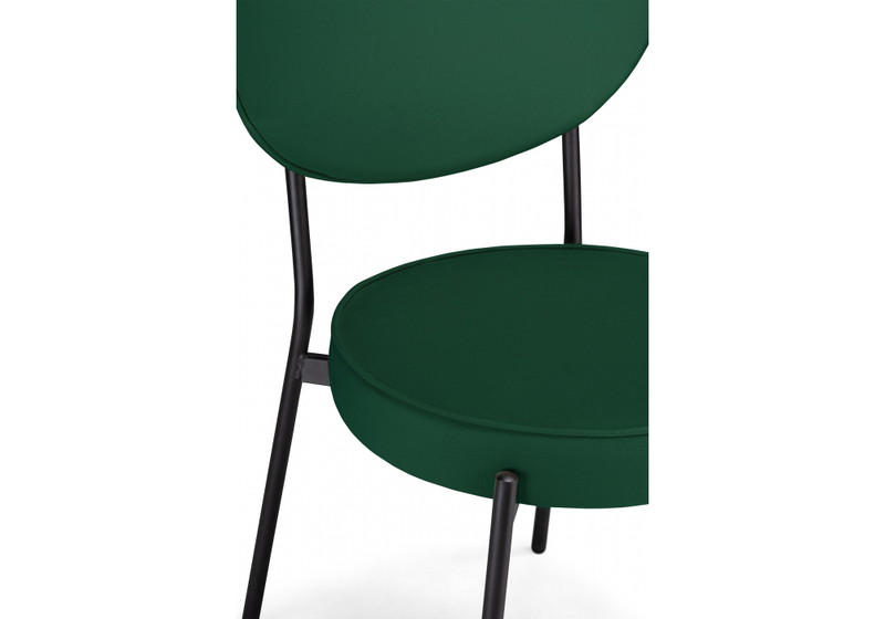 Стул на металлокаркасе, Ройс зеленый / черный