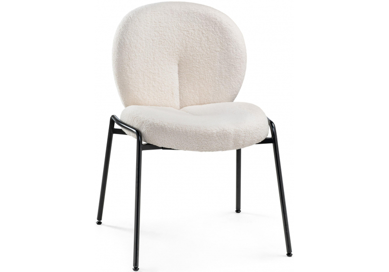Стул на металлокаркасе, Kalipso 1 white / black