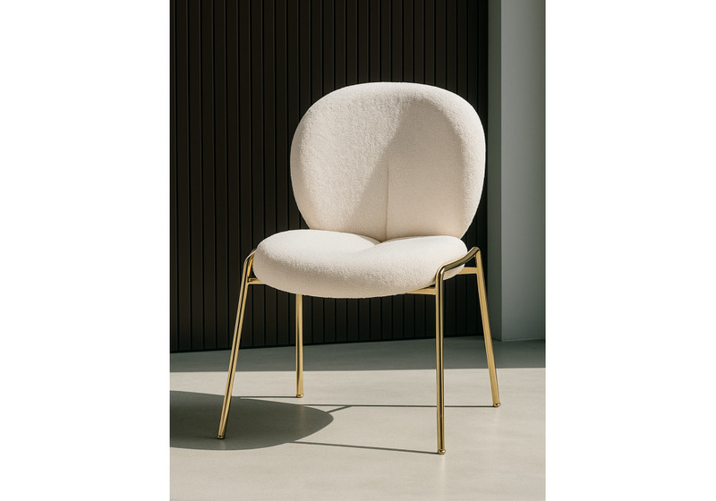 Стул на металлокаркасе, Kalipso 1 white / gold