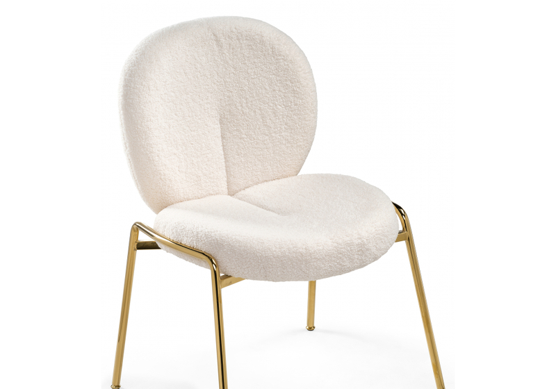 Стул на металлокаркасе, Kalipso 1 white / gold