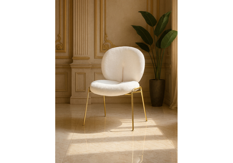 Стул на металлокаркасе, Kalipso 1 white / gold