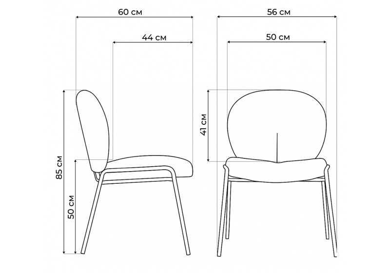 Стул на металлокаркасе, Kalipso 1 white / gold