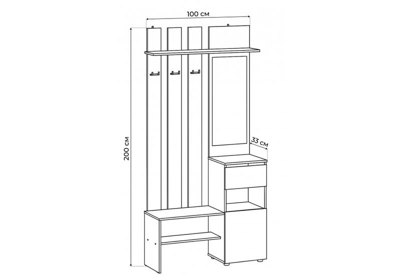 Прихожая, Сибити графит серый