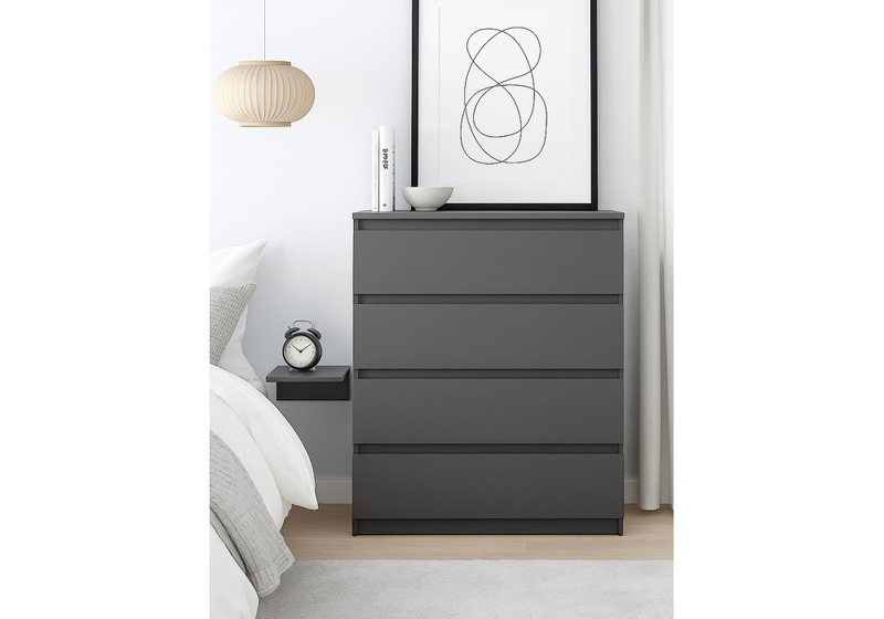 Комод, Сибити 4 ящика графит серый