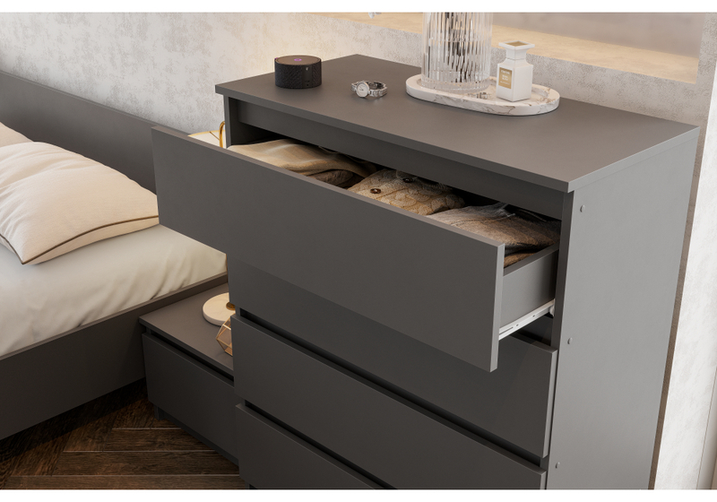 Комод, Сибити 4 ящика графит серый