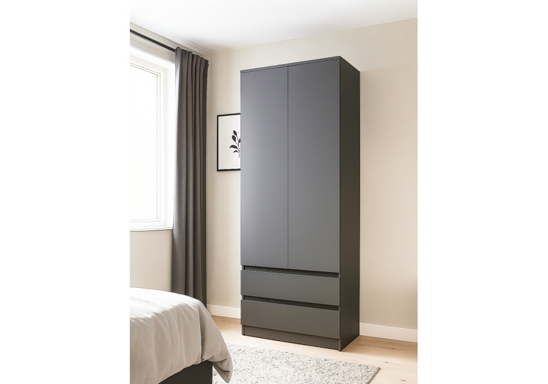 Шкаф, Сибити двухстворчатый графит серый