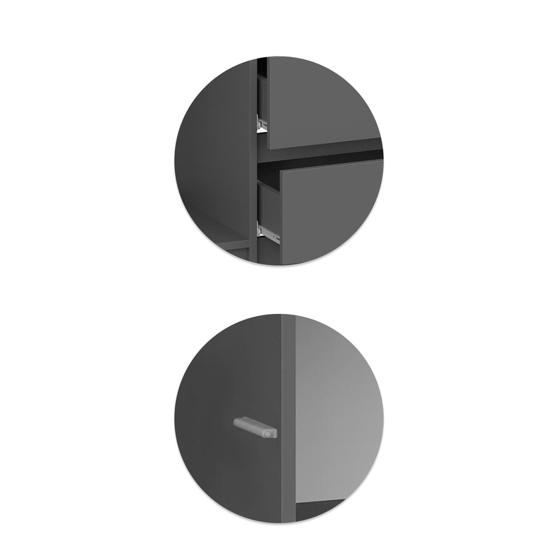 Шкаф, Сибити четырехстворчатый графит серый