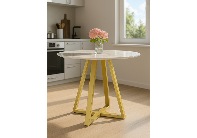 Стол стеклянный, Норфолк 100 золото