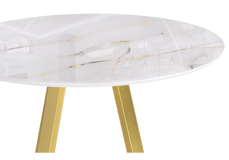 Стол стеклянный, Норфолк 100 золото