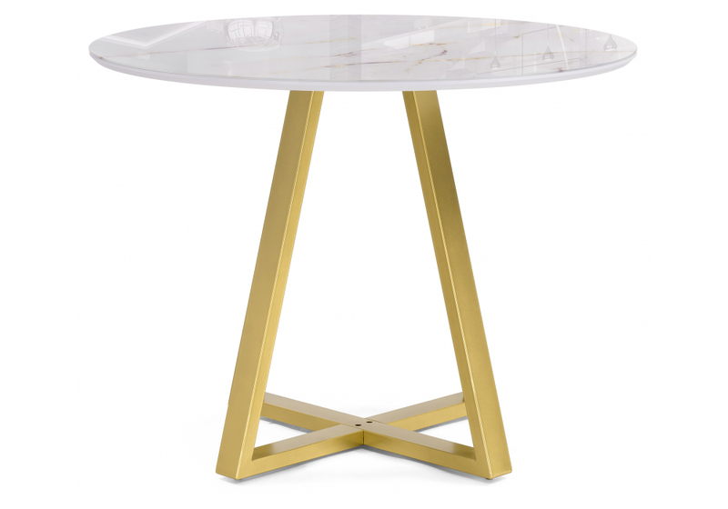 Стол стеклянный, Норфолк 100 золото