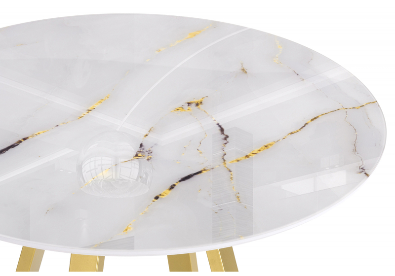 Стол стеклянный, Норфолк 100 золото