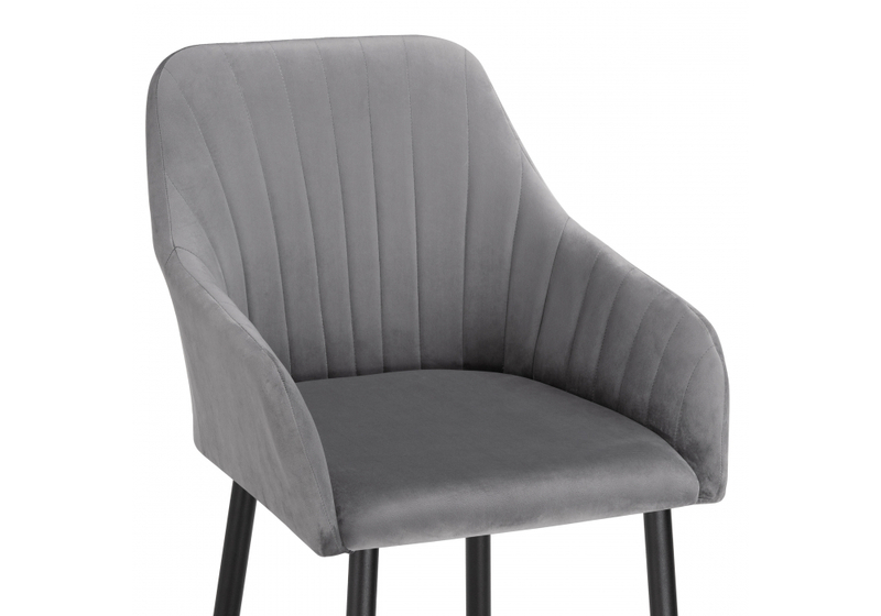 Стул на металлокаркасе, Слэм темно-серое / черное