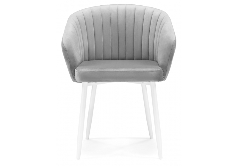 Стул на металлокаркасе, Корсо светло-серое / белое