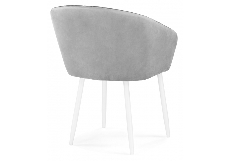 Стул на металлокаркасе, Корсо светло-серое / белое