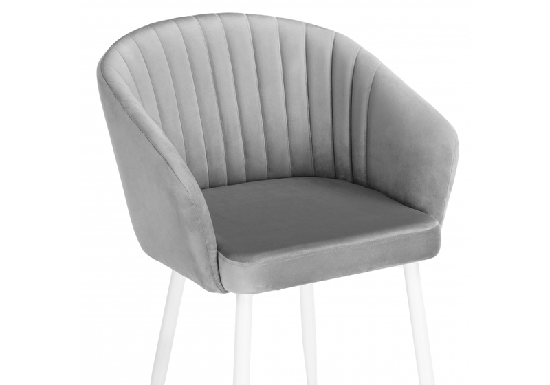 Стул на металлокаркасе, Корсо светло-серое / белое