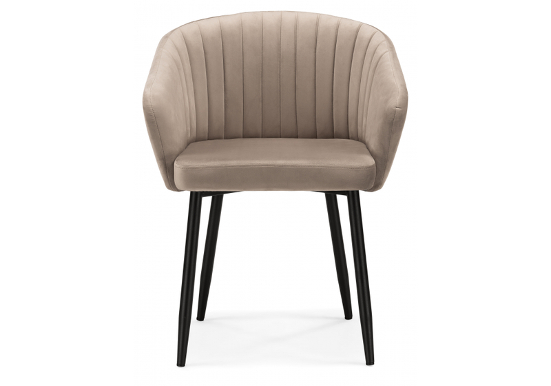 Стул на металлокаркасе, Корсо бежевое / черное