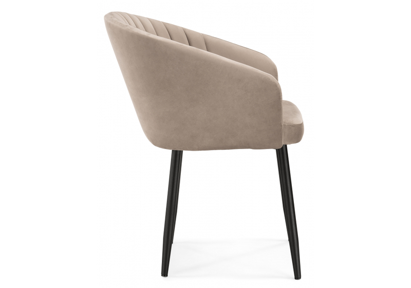 Стул на металлокаркасе, Корсо бежевое / черное