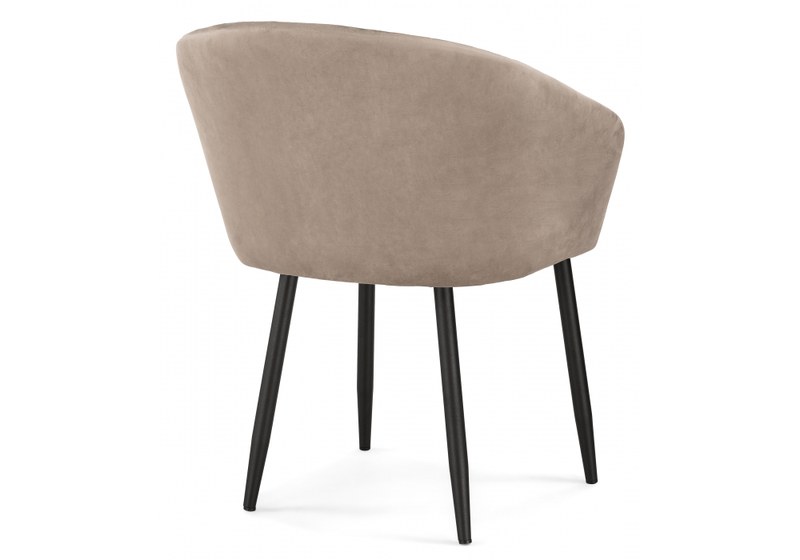 Стул на металлокаркасе, Корсо бежевое / черное