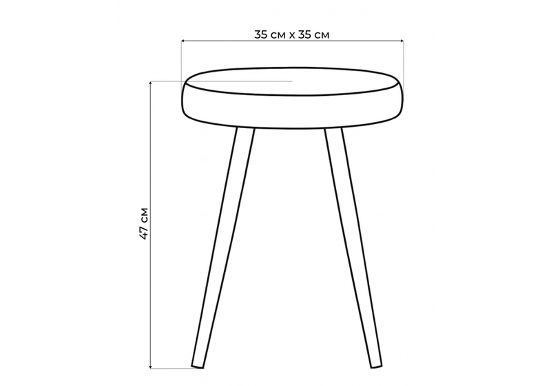 Табурет, Сино velutto 05 / черный