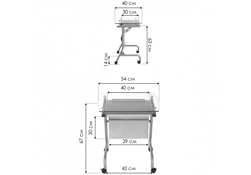Компьютерный стол, Riko black