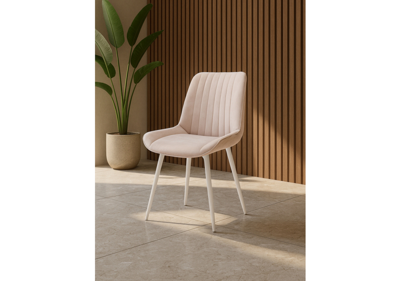 Стул на металлокаркасе, Седа К крутящийся молочный / белый