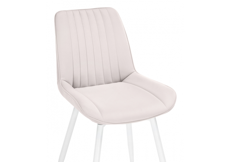 Стул на металлокаркасе, Седа К крутящийся молочный / белый