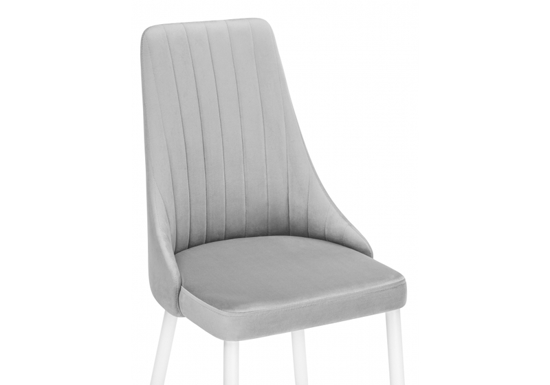 Стул на металлокаркасе, Кора светло-серый / белый