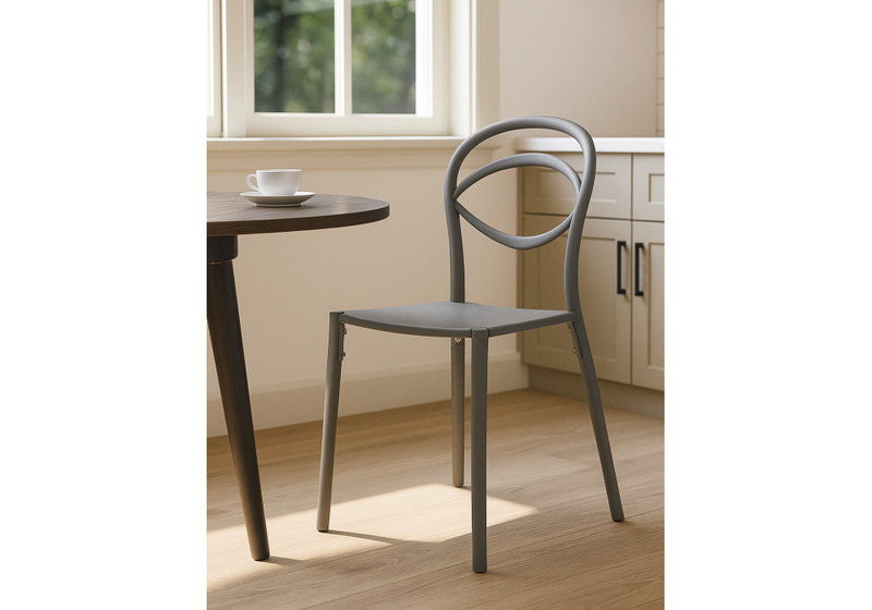 Пластиковый стул, Simple gray