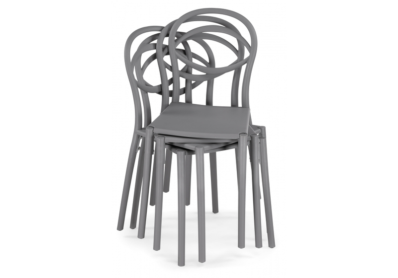 Пластиковый стул, Simple gray
