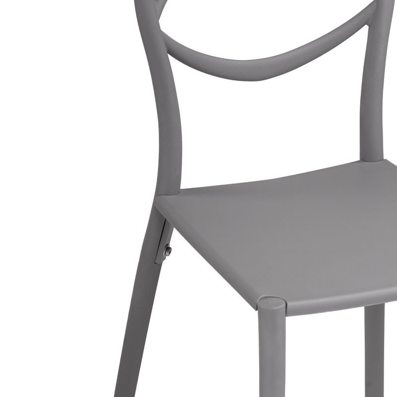 Пластиковый стул, Simple gray