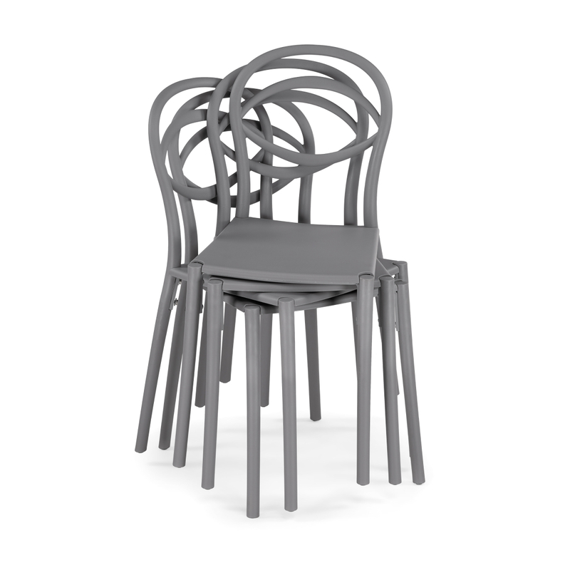 Пластиковый стул, Simple gray