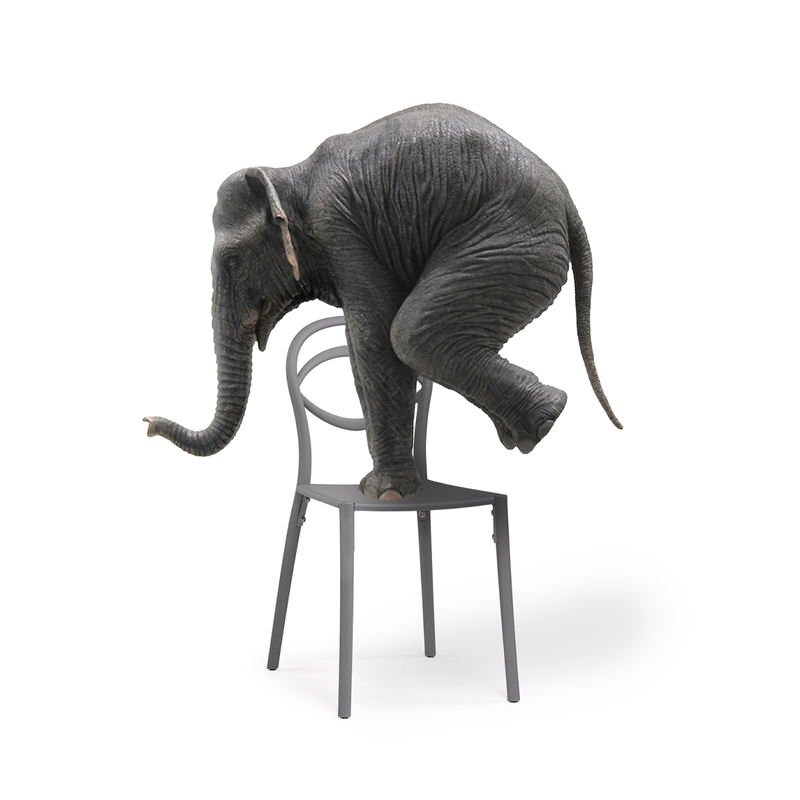 Пластиковый стул, Simple gray