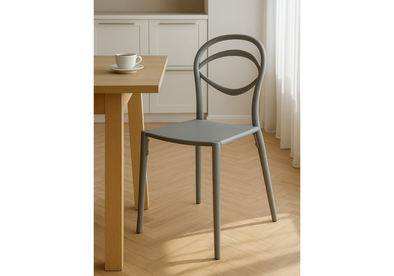 Пластиковый стул, Simple gray