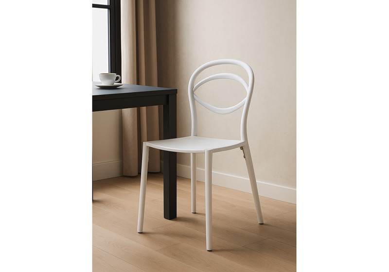 Пластиковый стул, Simple white