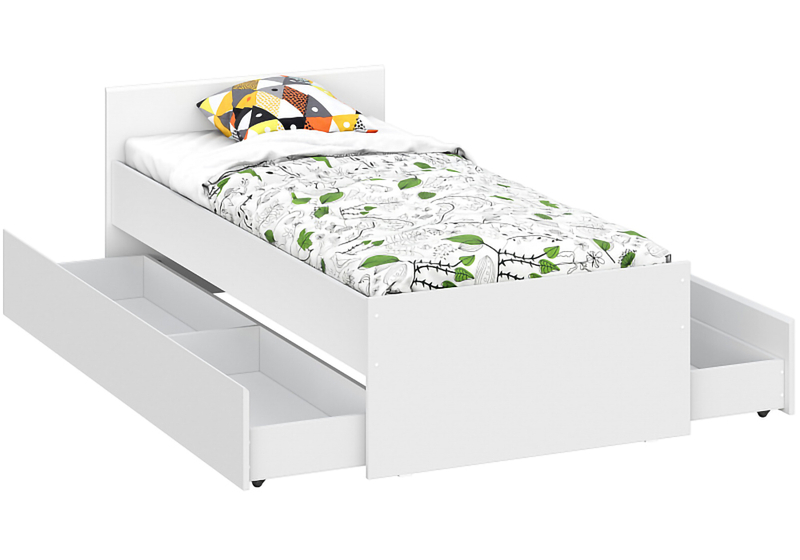 Кровать, Валенсия белый текстурный