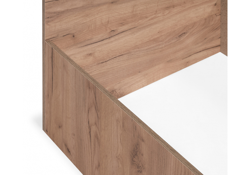 Кровать, Taika 160х200 дуб золотой / камень темный