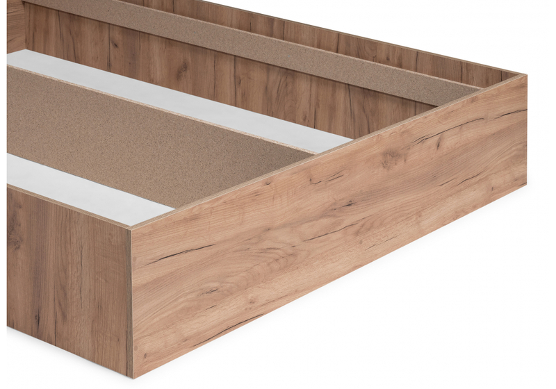 Кровать, Taika 160х200 дуб золотой / камень темный