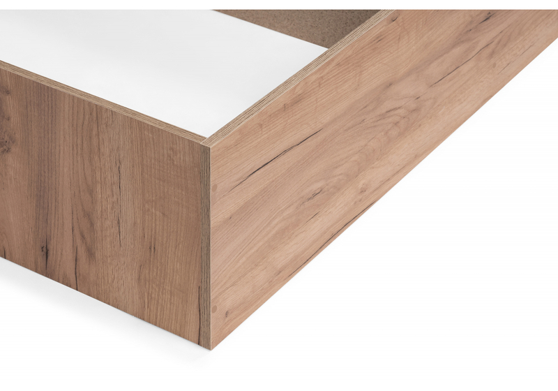 Кровать, Taika 160х200 дуб золотой / камень темный