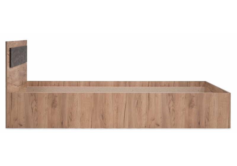 Кровать, Taika 160х200 дуб золотой / камень темный