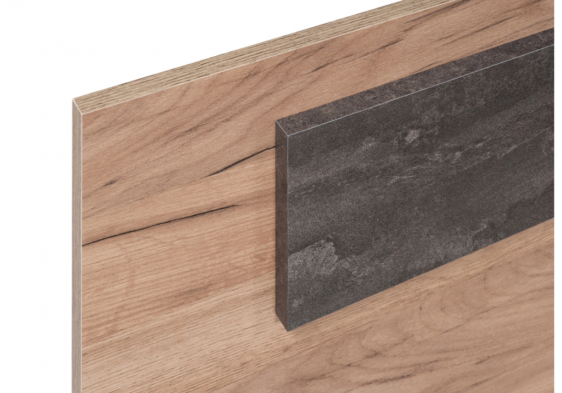 Кровать, Taika 160х200 дуб золотой / камень темный