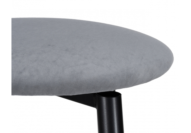 Барный стул, Гангток крутящийся сильвер / черный матовый