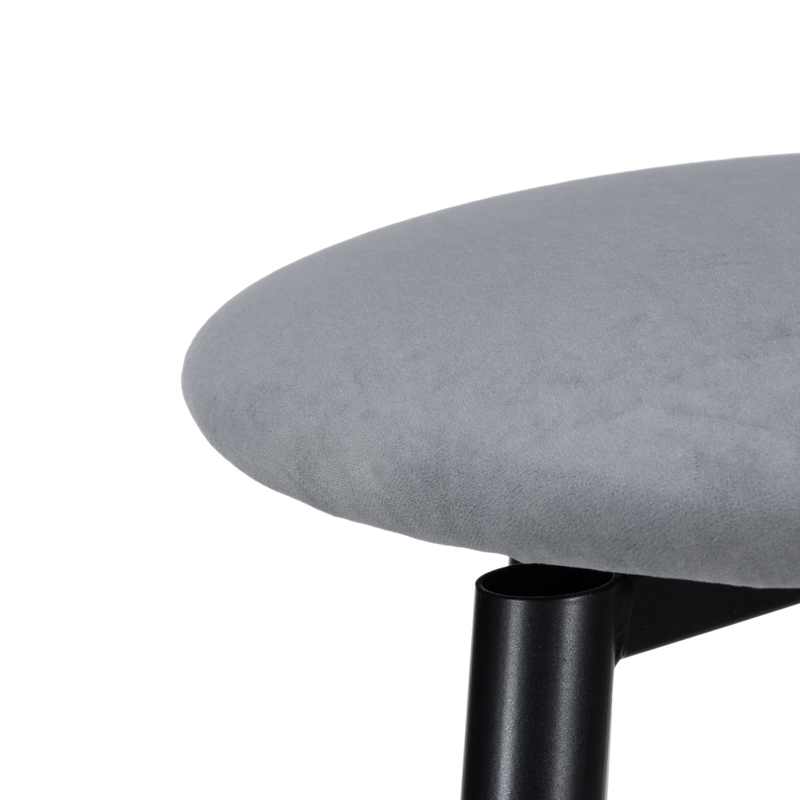 Барный стул, Гангток крутящийся сильвер / черный матовый