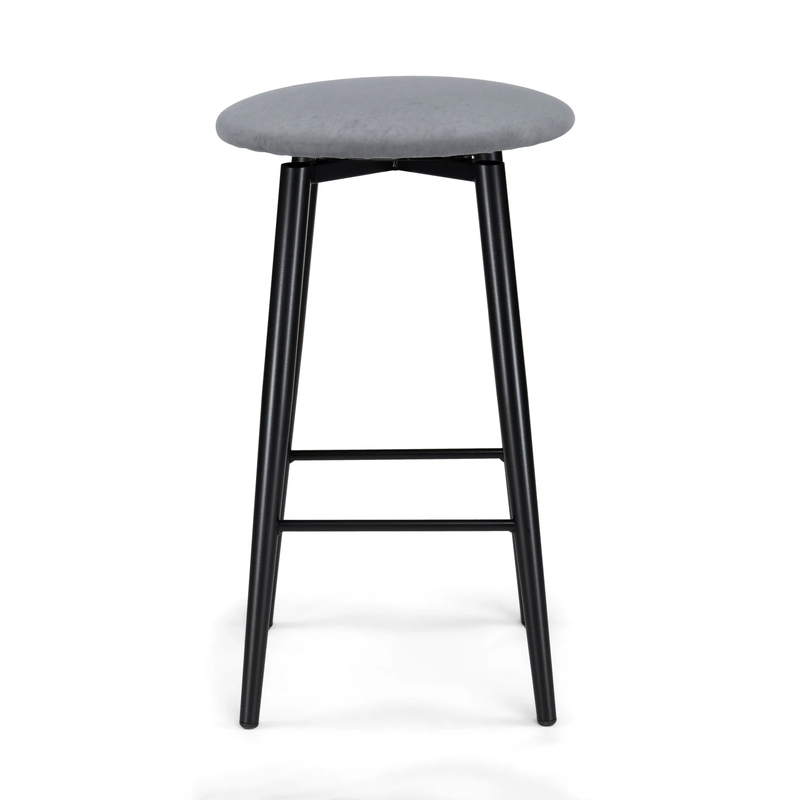 Барный стул, Гангток крутящийся сильвер / черный матовый