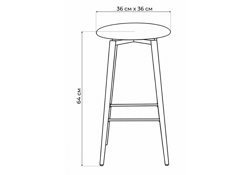Барный стул, Гангток крутящийся сильвер / черный матовый